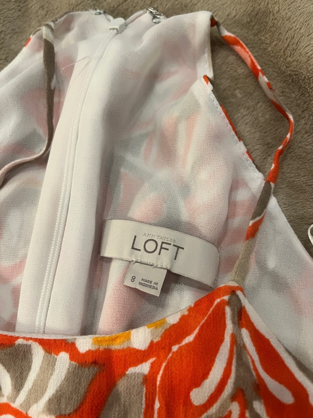 LOFT Coral and Pink Floral Maxi Dress - Picture 5 of 6